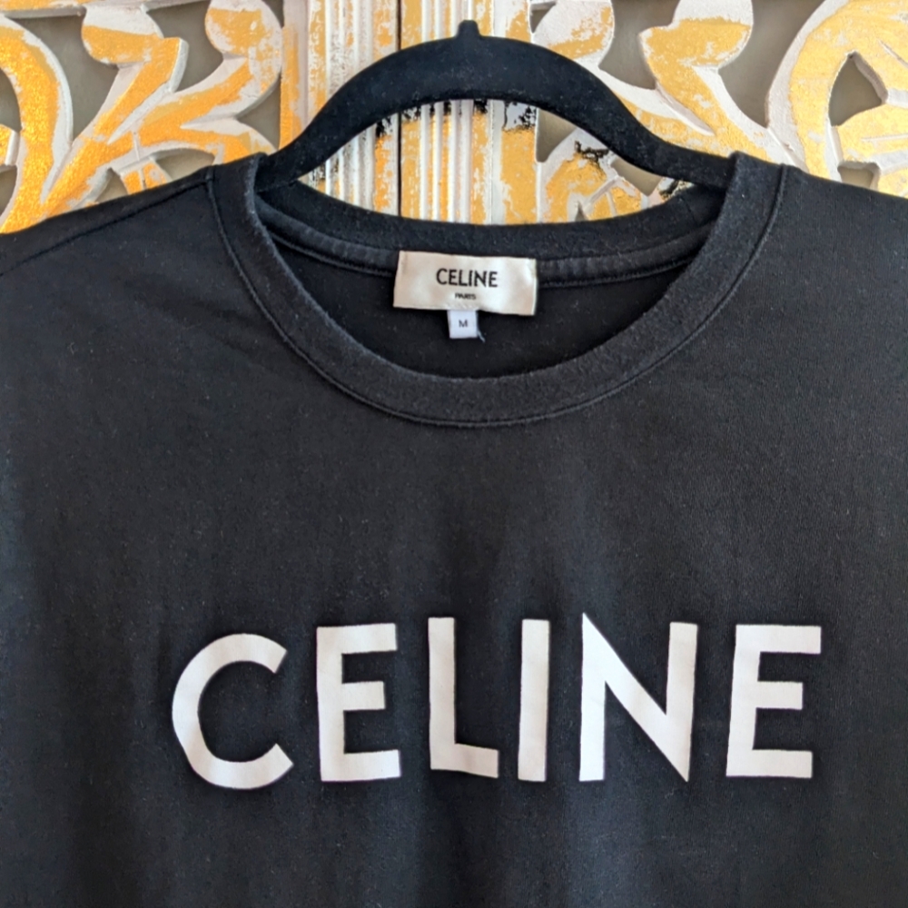Celine Paris black tee shirt size M made in Italy
